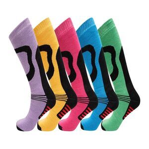 Soxy Womens/Ladies Thermal Ski Socks (Pack of 5) / Multicolored